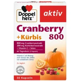Doppelherz Aktiv Cranberry 800 + Pumpkin Διατροφικό Συμπλήρωμα με Εκχύλισμα από Κράνμπερι & Σπόρους Κολοκύθας 30 κάψουλες