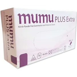 MUMU Plus Extra Εξεταστικά Γάντια Νιτριλίου Χωρίς Πούδρα Μέγεθος Small σε Μπλε Χρώμα 100τμχ