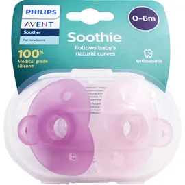 Philips Avent Πιπίλα Soothie 0-6 μηνών+ Ροζ (2 τεμάχια)