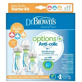 DR.BROWN`S Options+ Baby Bottle Starter Kit Σετ με Μπιμπερό και Θηλές για τους Πρώτους Μήνες του Μωρού 1τμχ