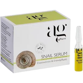 AG PHARM Snail Serum Ορός Άμεσης Δράσης με Εκχύλισμα από Σάλιο Σαλιγκαριού για Ελαστικότητα &amp; Επανόρθωση 1 αμπούλα x 2ml