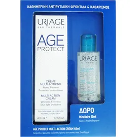 URIAGE Σετ Age Protect Multi- Action Cream, Κρέμα Πολλαπλής Δράσης - 40ml  & Δώρο Eau Micellaire Thermale - 50ml