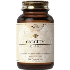 Sky Premium Life – Calcium Vitamin D3 2200IU Vitamin K2 45mcg Συμπλήρωμα Διατροφής για τα Οστά 60 ταμπλέτες