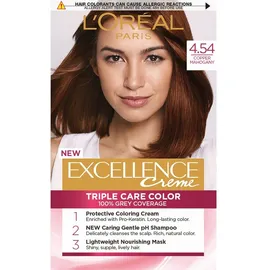 L`Oreal Excellence Creme Triple Care Color 4.54 Natural Dark Copper Mahogany L`Oréal