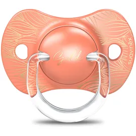 Suavinex Πιπίλα Σιλικόνης Premium Gold Edition Πορτοκαλί 18m+ 1τμχ