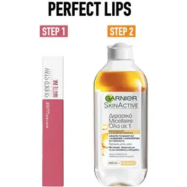 Maybelline Promo Superstay Matte Ink Liquid Lipstick 15 Lover 5ml & Garnier SkinActive Micellar Cleansing Water In Oil 400ml