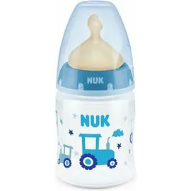 Nuk First Choice+ Temperature Control Πλαστικό Μπιμπερό για 0-6m+ με Θηλή Latex για Αγόρι Χρώματος Μπλε 150ml [10.743.887]