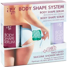 AG PHARM Promo Body Shape System Body Shape Serum για Σύσφιξη & Σφριγηλότητα, Προλαμβάνει την Όψη του Φλοιού Πορτοκαλιού 200ml + Body Shape Scrub Απολεπιστικό Αφρόλουτρο