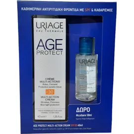 URIAGE Promo Age Protect Multi-Action Cream SPF30 Αντιγηραντική Κρέμα Ημέρας Πολλαπλών Δράσεων για Κανονική ως Ξηρή Επιδερμίδα 40ml + ΔΩΡΟ Eau Micellaire Thermale Ιαματικό Νε