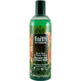 Faith in Nature Aloe Vera & Ylang Ylang Shower Gel & Foam Bath 400ml