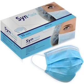 Synmask Ιατρικές μάσκες μίας χρήσης τύπου IIR EN14683, 3ply 50 τεμάχια