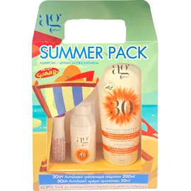 Ag Pharm PROMO Αντηλιακό Γαλάκτωμα Προσώπου - Σώματος SPF30 200ml - Αντηλιακή Κρέμα Προσώπου SPF50+ Χωρίς Χρώμα 50ml - ΔΩΡΟ Bite Free Stick Καταπραϋντική Λοσιόν Αμμ