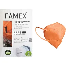 Μάσκες Προστασίας Famex FFP2 Υψηλής Προστασίας Πορτοκαλί 50 Τεμάχια