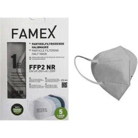 Μάσκες Προστασίας Famex FFP2 Υψηλής Προστασίας Γκρι 50 Τεμάχια