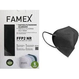 Μάσκες Προστασίας Famex FFP2 Υψηλής Προστασίας Μαύρο 50 Τεμάχια