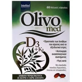 Intermed Olivomed 500mg D3 + K2 Συμπλήρωμα Διατροφής Προστατεύει Από τη Δημιουργία της Αθηρωματικής Πλάκας, 60Caps