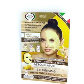 Brand Italia Brightening Antiage Effect Tissue Face Mask With Gold And Vitamin E Μάσκα Προσώπου με Φυσικό Χρυσό 30gr