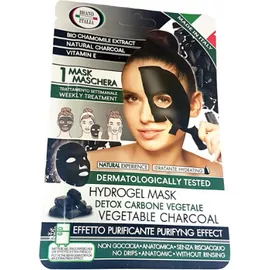 Brand Italia Detox Purifying Effect Tissue Face Mask With Natural Charcoal and Chamomile Extract Μάσκα Προσώπου με Ενεργό Άνθρακα 30gr