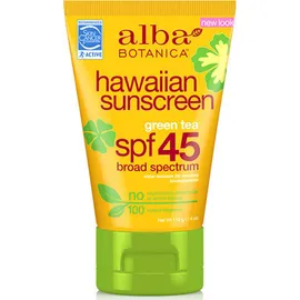 Alba Botanica Hawaiian Sunscreen Green Tea Lotion SPF45 113gr