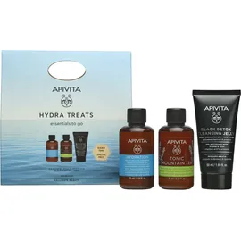 APIVITA Travel Kit Hydra Treats Σετ Ενυδάτωσης με Σαμπουάν 75ml  & Αφρόλουτρο & Gel Καθαρισμού 75ml  Travel Sizes