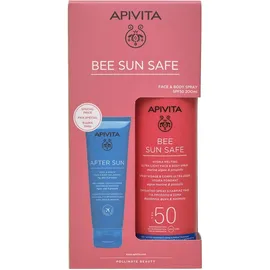APIVITA Bee Sun Safe Hydra Melting Ultra Ενυδατικό Spray Ελαφριάς Υφής για Πρόσωπο &amp; Σώμα SPF50 200ml &amp; After Sun 100ml