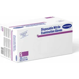 Hartmann Disposable Nitrile Examination Γάντια Νιτριλίου Χωρίς Πούδρα σε Μπλε Χρώμα Μέγεθος Small 100τμχ