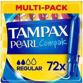 Tampax Compak Pearl Regular Ταμπόν Mε Απλικατέρ 72 τεμάχια