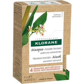Klorane Shampoo Mask Galanga Θεραπευτική Μάσκα Πούδρα Κατά Της Επίμονης Πιτυρίδας 2in1 8x3g