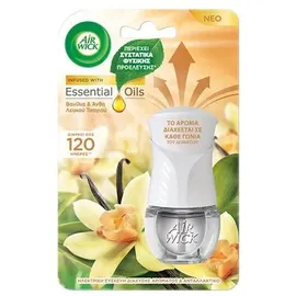 Airwick Essential Oils Ηλεκτρική Συσκευή Αποσμητικού Χώρου & Ανταλλακτικό Βανίλια & Άνθη Λευκού Τσαγιού(19 ml)