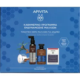 Apivita καθημερινό πρόγραμμα ενδυνάμωσης μαλλιώ Men's Tonic Shampoo 250ml, Hair Loss Lotion 150ml & Κάψουλες Για Υγιή Μαλλιά & Νύχια 30caps