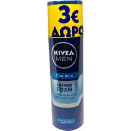 Nivea Men PROMO Cool Kick Shaving Foam Αφρός Ξυρίσματος 2x200ml -3€ Επί Της Τιμής