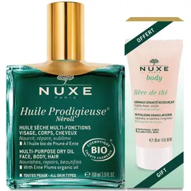 Nuxe Huile Prodigieuse Neroli Multi Purpose Dry Oil Πολυχρηστικό Ξηρό Λάδι 100 ml + Δώρο Nuxe Reve de The Granular Scrub 30 ml