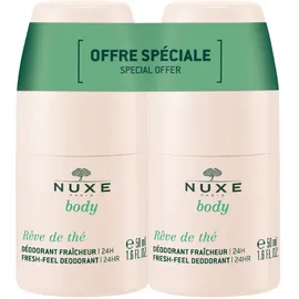 Nuxe Reve De The Fresh-Feel Deodorant 24h Αποσμητικό για Αίσθηση Φρεσκάδας 2 x 50 ml (1+1 Δώρο)