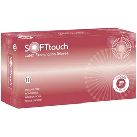 Soft Touch Εξεταστικά Γάντια Λάτεξ Λευκά Χωρίς Πούδρα 100 Τεμάχια