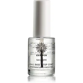 GARDEN Nail Care 2 in 1 Base and Top Coat Preparation &amp; Finishing 10ml