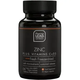 VITORGAN PharmaLead Black Range Zinc Plus Vitamins C + D3 Φόρμουλα Ψευδαργύρου με Βιταμίνες C, D3, Χαλκό, 30 κάψουλες