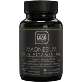 VITORGAN PharmaLead Black Range Magnesium Plus Vitamin B6 Φόρμουλα Mαγνησίου με Bιταμίνη Β6 &amp; 9 υπερτροφές &amp; Bότανα, 60 κάψουλες