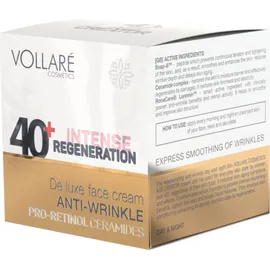 VOLLARE COSMETICS ULTRA HYDRATION 40+ DE LUXE FACE CREAM WRINKLES SMOOTHING HYALURON-VITAMIN E 50ML