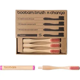 Boobam Boobambrush X-Change Soft Ανταλλακτικές Κεφαλές Χρώμα Ροζ 4 Τεμάχια