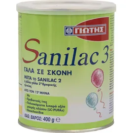 Γιώτης Sanilac 3 Γάλα για βρέφη από τον 12ο μήνα, 400gr