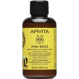 APIVITA Mini Bees Απαλό Σαμπουάν &amp; Αφρόλουτρο Για Παιδιά 75ml