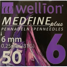 WELLION Medfine Plus 6 Βελόνες Πένας Ινσουλίνης 31G 6mm 50τμχ