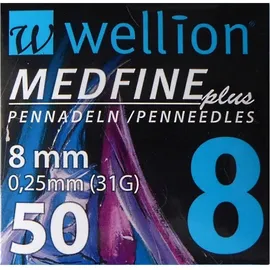 WELLION Medfine Plus 8 Βελόνες Πένας Ινσουλίνης 31G 8mm 50τμχ