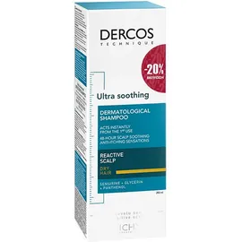Vichy Dercos Ultra Soothing Dry Hair Shampoo Σαμπουάν για Ξηροδερμία 200ml -20% Έκπτωση