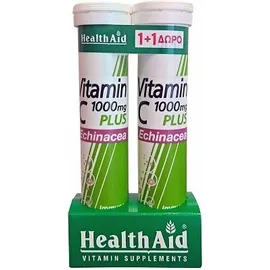 Health Aid Echinacea - Vitamin C 1000mg 20 Αναβράζοντα Δισκία + ΔΩΡΟ Echinacea - Vitamin C 1000mg 20 Αναβράζοντα Δισκία Γεύση Λεμόνι