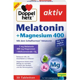 Doppelherz aktiv Melatonin + Magnesium 400 με εκχύλισμα λεμονιού & Β6 30 tabs