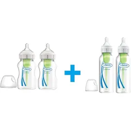 Dr.Brown`s Μπιμπερό Πλαστικό Options+ με Φαρδύ Λαιμό 2 x 330ml & 2 x 270ml