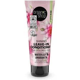 Natura Siberica Organic Shop Shining Leave in Conditioner for Colored Hair Μαλακτικό Λάμψης για Βαμμένα Μαλλιά με Νούφαρο & Αμάρανθο 75ml