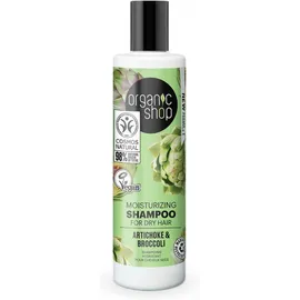 Natura Siberica Organic Shop Moisturizing Shampoo for Dry Hair Ενυδατικό Σαμπουάν για Ξηρά Μαλλιά με Αγκινάρα & Μπρόκολο 280ml