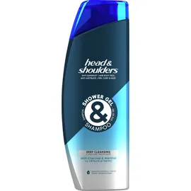 HEAD &amp; SHOULDERS Deep Cleansing Shower Gel &amp; Shampoo Αφρόλουτρο &amp; Σαμπουάν για Βαθύ Καθαρισμό 360ml